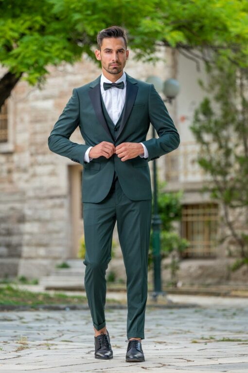 Ανδρικό Κοστούμι Γαμπριάτικο Vittorio 100-22-PROMO BW Green
