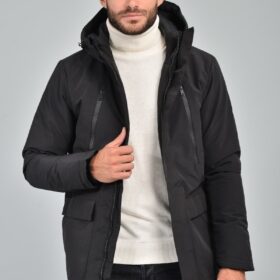 Ανδρικό Μπουφάν Παρκά 48-201-057 Black