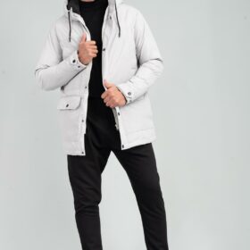 Ανδρικό Μπουφάν Παρκά Jack & Jones 12218773-2 LGrey