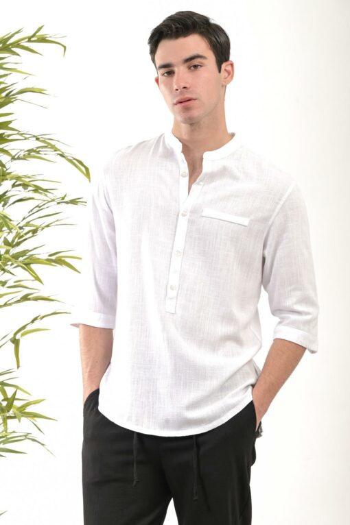 SHIRT 40%LINEN60%VIS