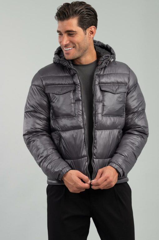 Ανδρικό Μπουφάν Puffer Jack & Jones 12238901 Grey