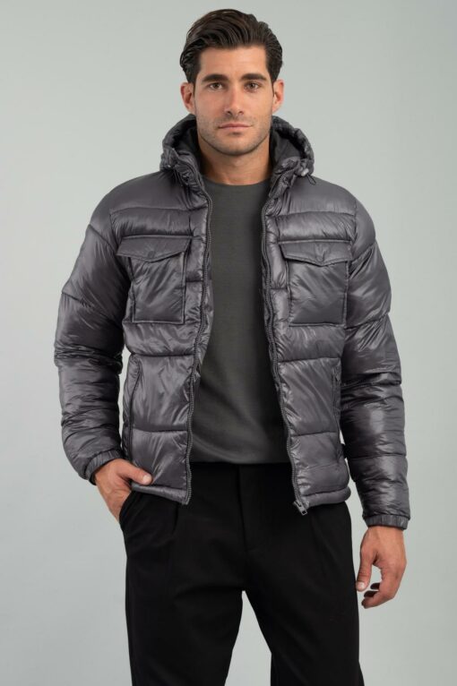 Ανδρικό Μπουφάν Puffer Jack & Jones 12238901 Grey 2