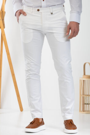 Παντελόνι Vittorio 500-23-REBBIO White 8