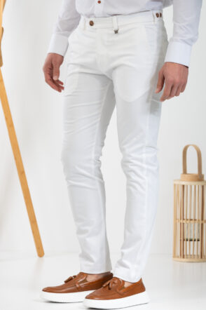 Παντελόνι Vittorio 500-23-REBBIO White 9