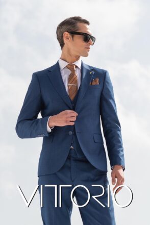 Κοστούμι Vittorio 100-24-PONTE Blue