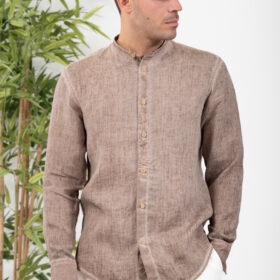 Λινό Πουκάμισο Vittorio 800-24-016 Brown