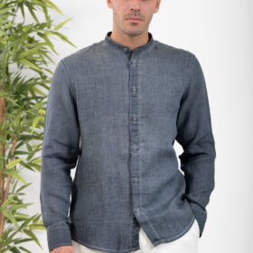 Λινό Πουκάμισο Vittorio 800-24-016 Navy