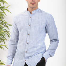 Λινό Πουκάμισο Vittorio 800-24-401 Blue