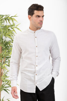 Λινό πουκάμισο Vittorio 800-24-402 White