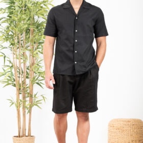 Λινό Πουκάμισο Vittorio 800-24-5000 Black 2