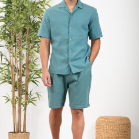 Λινό Πουκάμισο Vittorio 800-24-5000 Dusty Μint 1