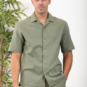 Λινό Πουκάμισο Vittorio 800-24-5000 Khaki