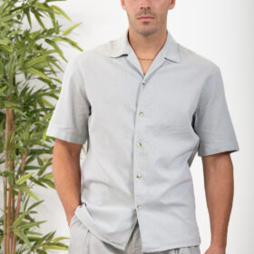 Λινό Πουκάμισο Vittorio 800-24-5000 Grey