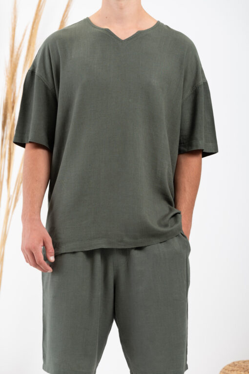 Μπλούζα Vittorio Oversized 200-24-IOS Olive 4