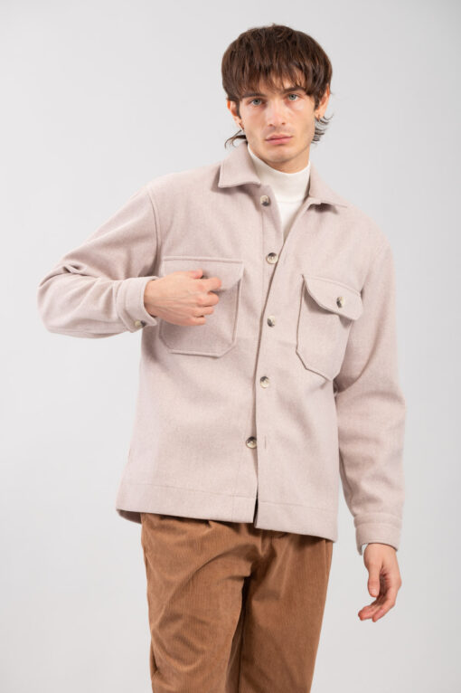 Ανδρικό Πουκάμισο Overshirt 300-2425-011 Beige 11