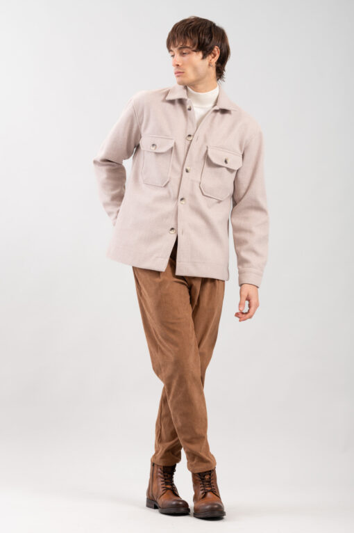 Ανδρικό Πουκάμισο Overshirt 300-2425-011 Beige 12