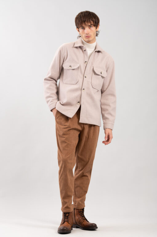 Ανδρικό Πουκάμισο Overshirt 300-2425-011 Beige 13