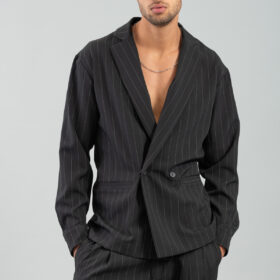 Ανδρικό Πουκάμισο Overshirt Vittorio 300-2425-Barrio Stripe Black