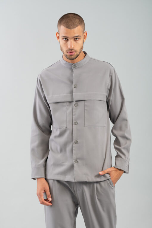 Πουκάμισο Overshirt Vittorio 300-2425-Pantova Grey 2