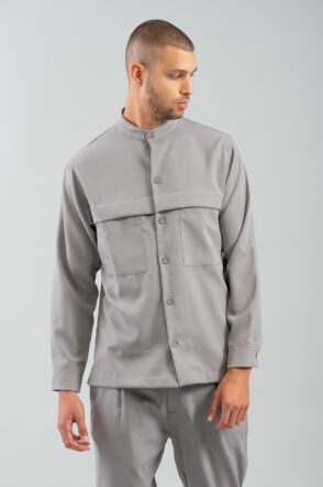 Πουκάμισο Overshirt Vittorio 300-2425-Pantova Grey 4