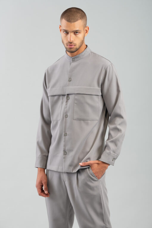 Πουκάμισο Overshirt Vittorio 300-2425-Pantova Grey 6