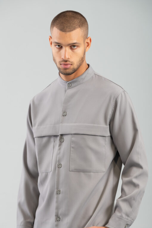 Πουκάμισο Overshirt Vittorio 300-2425-Pantova Grey 7