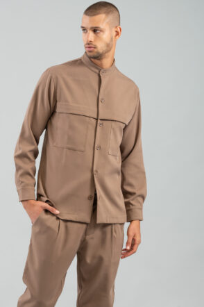 Πουκάμισο Overshirt Vittorio 300-2425-Pantova Tobacco 2