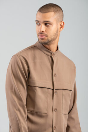 Πουκάμισο Overshirt Vittorio 300-2425-Pantova Tobacco 4