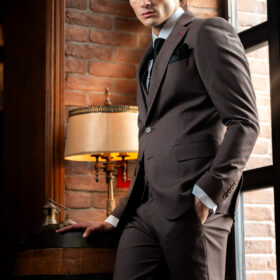 Ανδρικό κοστούμι Vittorio 100-2425-Bari Brown