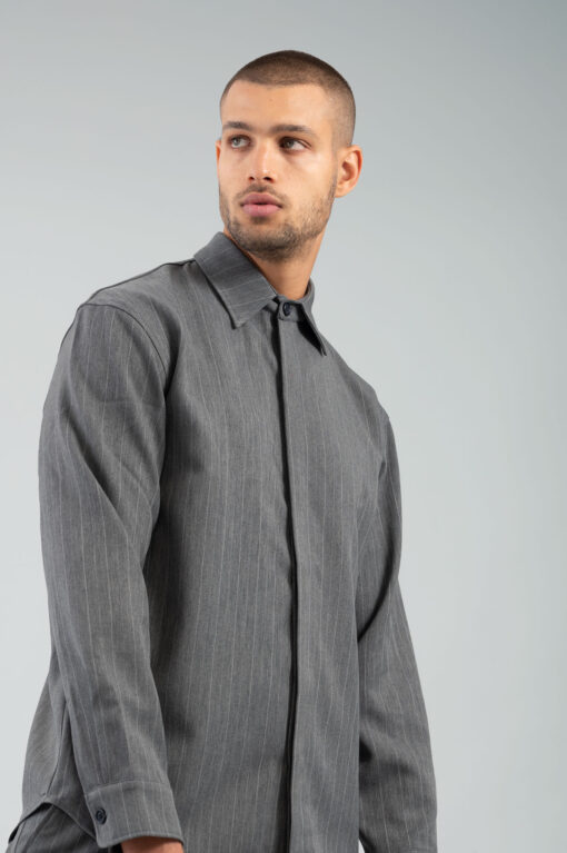 Ανδρικό πουκάμισο Overshirt Vittorio 300-2425-Morone D.Grey