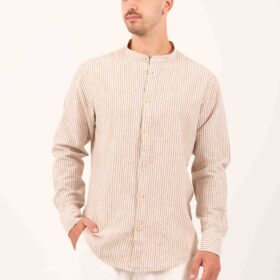 Λινό Πουκάμισο Vittorio 800-25-601 BEIGE